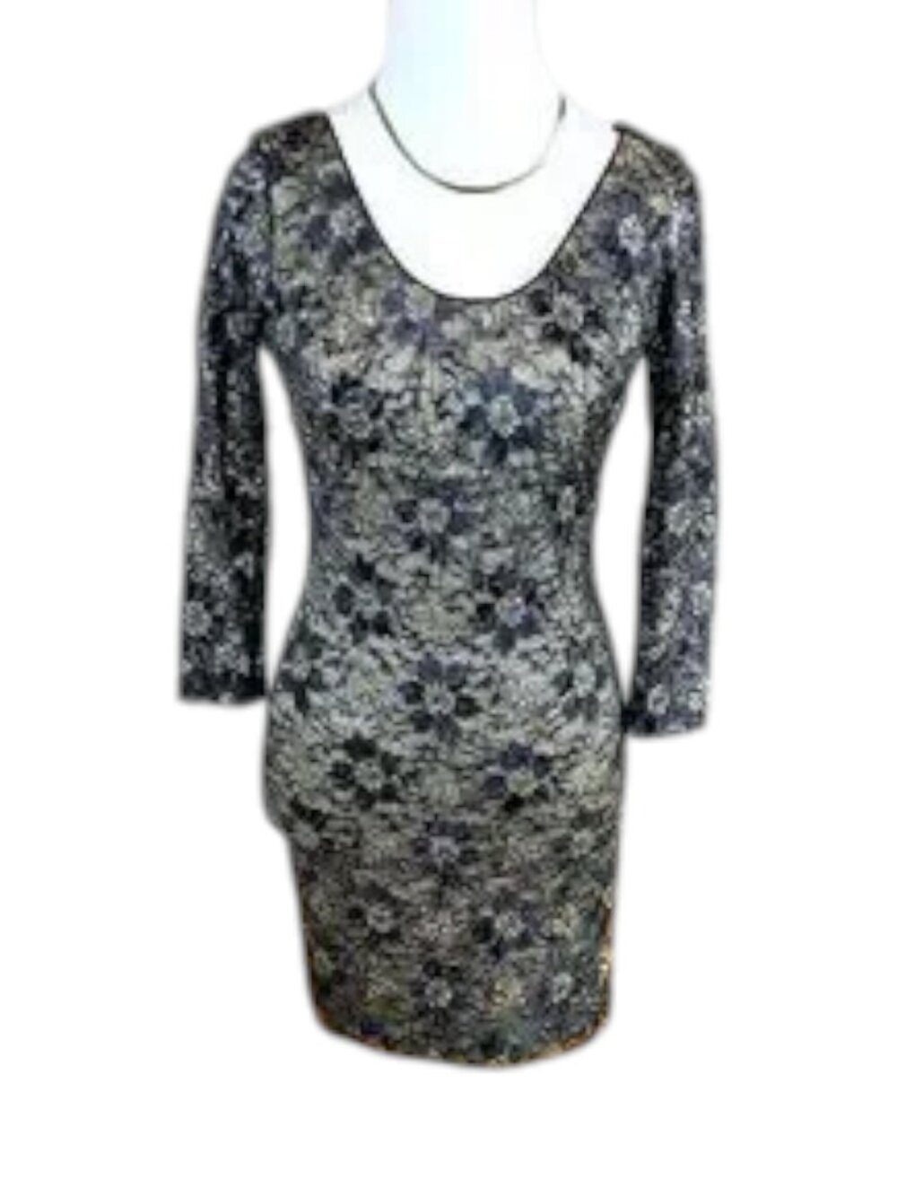 Dress the Population Party Dress Mesh Lace Open Back (M)
